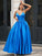 A-Line/Princess Satin Ruffles Sweetheart Sleeveless Floor-Length Dresses DEP0001553