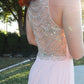 A-Line/Princess Chiffon Crystal Scoop Sleeveless Floor-Length Dresses DEP0004594