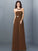 A-Line/Princess Strapless Rhinestone Sleeveless Long Chiffon Bridesmaid Dresses DEP0005471