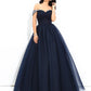 Ball Gown Off-the-Shoulder Beading Sleeveless Long Net Quinceanera Dresses DEP0002141