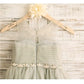 A-line/Princess Scoop Sleeveless Beading Tea-Length Tulle Flower Girl Dresses DEP0007663