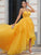 A-Line/Princess Tulle Ruffles V-neck Sleeveless Asymmetrical Dresses DEP0001550
