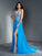 A-Line/Princess Sweetheart Sequin Sleeveless Long Chiffon Dresses DEP0004073