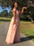 A-Line/Princess Tulle Off-the-Shoulder Sleeveless Applique Floor-Length Dresses DEP0004482