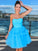 A-Line/Princess Strapless Tulle Ruffles Sleeveless Short/Mini Homecoming Dresses DEP0004466