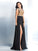 A-Line/Princess V-neck Rhinestone Sleeveless Long Chiffon Dresses DEP0002866