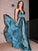 A-Line/Princess Silk like Satin V-neck Ruffles Sleeveless Floor-Length Dresses DEP0001655