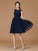 A-Line/Princess Bateau Sleeveless Short/Mini Ruffles Chiffon Bridesmaid Dresses DEP0005676