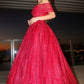 Ball Gown Off-the-Shoulder Sleeveless Satin Ruffles Floor-Length Dresses DEP0001397