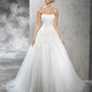Ball Gown Strapless Applique Sleeveless Long Satin Wedding Dresses DEP0006676