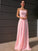 A-Line/Princess Floor-Length Halter Sleeveless Chiffon Ruffles Dresses DEP0001506
