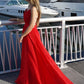 A-Line/Princess Chiffon Ruched V-neck Sleeveless Floor-Length Dresses DEP0004862
