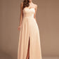 Sheath/Column Sweetheart Sleeveless Long Ruffles Chiffon Bridesmaid Dresses DEP0005183