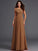 A-Line/Princess Scoop Ruffles Sleeveless Long Chiffon Bridesmaid Dresses DEP0005023