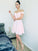 A-Line/Princess Off-the-Shoulder Sleeveless Satin Short/Mini Homecoming Dresses DEP0004455