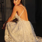A-Line/Princess Lace Applique V-neck Sleeveless Sweep/Brush Train Wedding Dresses DEP0006060
