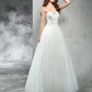 A-Line/Princess Sweetheart Beading Sleeveless Long Net Wedding Dresses DEP0006846