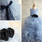 Ball Gown Sleeveless Scoop Ruffles Floor-Length Organza Flower Girl Dresses DEP0007486