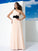 A-Line/Princess One-Shoulder Sash/Ribbon/Belt Sleeveless Long Chiffon Dresses DEP0002768