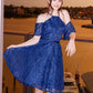 A-Line/Princess Lace Ruffles Halter Short Sleeves Knee-Length Junior/Girls Bridesmaid Dresses DEP0005884