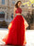 A-Line/Princess Spaghetti Straps Sleeveless Floor-Length Beading Tulle Two Piece Dresses DEP0003023