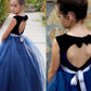 A-Line/Princess Sleeveless Scoop Ankle-Length Sash/Ribbon/Belt Tulle Flower Girl Dresses DEP0007822