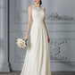 A-Line/Princess Scoop Chiffon Sleeveless Floor-Length Wedding Dresses DEP0006190