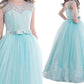 Ball Gown Jewel Sleeveless Bowknot Floor-Length Tulle Flower Girl Dresses DEP0007644