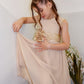 A-Line/Princess Chiffon Hand-Made Flower Scoop Sleeveless Tea-Length Flower Girl Dresses DEP0007493
