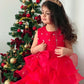 A-Line/Princess Organza Ruffles Scoop Sleeveless Tea-Length Flower Girl Dresses DEP0007471