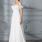 A-Line/Princess Off-the-Shoulder Sleeveless Chiffon Sweep/Brush Train Wedding Dresses DEP0006370