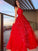 A-Line/Princess Straps Tulle Sleeveless Floor-Length Applique Dresses DEP0001466