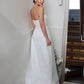 A-Line/Princess Ruched Sweetheart Sleeveless Sweep/Brush Train Wedding Dresses DEP0006455