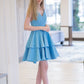 A-Line/Princess Straps Sleeveless Satin Ruffles Short/Mini Dresses DEP0004251