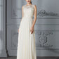 A-Line/Princess Scoop Chiffon Sleeveless Floor-Length Wedding Dresses DEP0006190