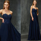 A-Line/Princess Sweetheart Sleeveless Floor-Length Applique Chiffon Dresses DEP0002628