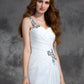 A-line/Princess One-Shoulder Beading Sleeveless Long Chiffon Dresses DEP0006712