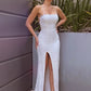Sheath/Column Lace Ruched Halter Sleeveless Floor-Length Wedding Dresses DEP0006054