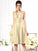 A-Line/Princess Halter Sleeveless Short Taffeta Bridesmaid Dresses DEP0005356