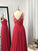 A-Line/Princess Floor-Length Sleeveless Chiffon Applique V-neck Dresses DEP0004805