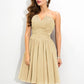 A-Line/Princess V-neck Pleats Sleeveless Short Chiffon Bridesmaid Dresses DEP0005432