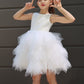 A-Line/Princess Tulle Lace Scoop Sleeveless Short/Mini Flower Girl Dresses DEP0007487