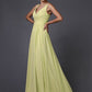 A-Line/Princess V-neck Sleeveless Long Ruffles Chiffon Bridesmaid Dresses DEP0005130