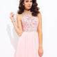 A-line/Princess Jewel Beading Sleeveless Long Chiffon Dresses DEP0002213
