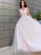 A-Line/Princess V-neck Sleeveless Applique Tulle Floor-Length Dresses DEP0001522
