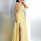 A-Line/Princess Sheer Neck Beading Sleeveless Long Chiffon Dresses DEP0002378