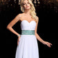 A-line/Princess Sweetheart Rhinestone Sleeveless Long Chiffon Dresses DEP0004156