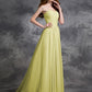 A-line/Princess Sweetheart Sleeveless Ruched Long Chiffon Bridesmaid Dresses DEP0005267