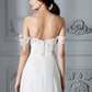 A-Line/Princess Off-the-Shoulder Sleeveless Chiffon Sweep/Brush Train Wedding Dresses DEP0006370