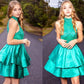 A-Line/Princess Satin Sleeveless Beading Jewel Short/Mini Homecoming Dresses DEP0004771